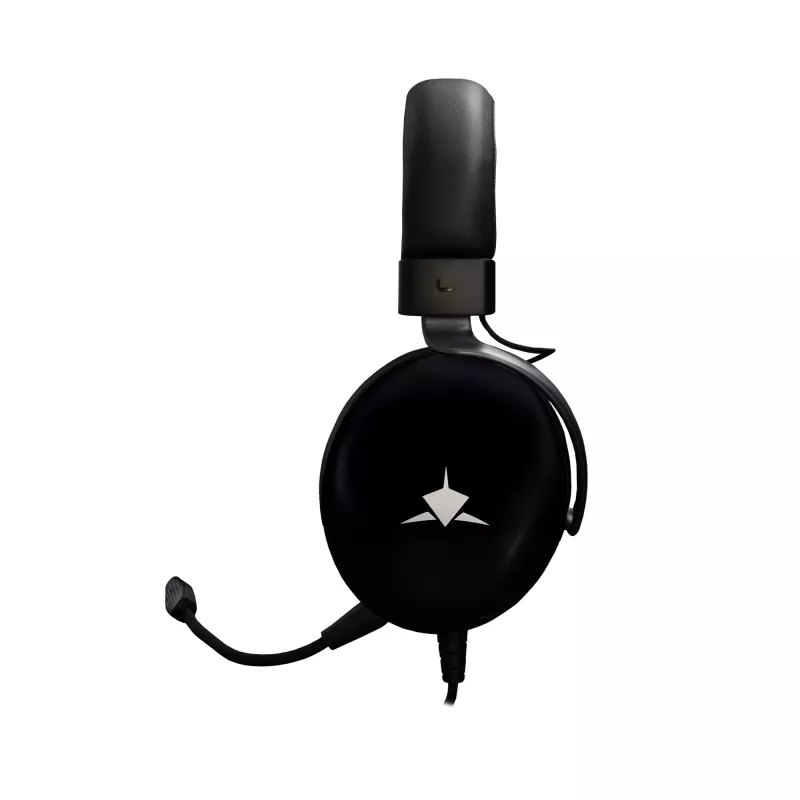 Žaidimų ausinės White Shark GH-2540 Elephant Black su RGB apšvietimu ir nuimamu mikrofonu