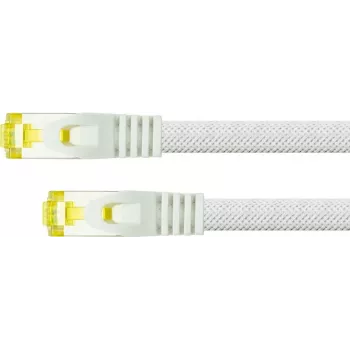 Python serijos RJ45 jungiamasis kabelis su Cat.7 žaliava - apsauga nuo užraktų (RNS) ir nailono pynė - S/FTP - PiMF - be halogenų - 500MHz - OFC - balta - 2m (8070PY-020W)