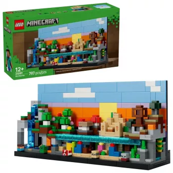 LEGO MINECRAFT 21589 Mini Biomes – Statyk ir demonstruok ikoninius Minecraft biomas