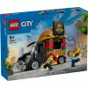 LEGO City Burger Van Maistas Iš Furgono Žaislas 5+ Metų Berniukams Ir Mergaitėms Transporto Priemonės Statybos Rinkinys Su Pardavėjo Minifigūra Ir Aksesuarais