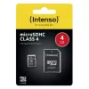 Intenso 4GB MicroSDHC Class 4 atminties kortelė 3403450