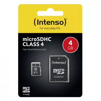 Intenso 4GB MicroSDHC Class 4 atminties kortelė 3403450
