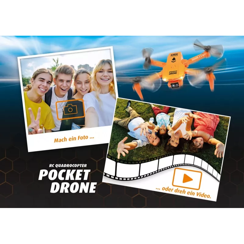 RC kvadrokopteris REVELL Pocket Drone 23810 – 2,4 GHz, 4 kanalų nuotolinis valdymas