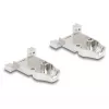 Kabelio gaubtas DELOCK D-Sub korpusui 9 kontaktų vyriškam/moteriškam su įtempimo reljefu, sidabrinis, plastikinis, 31,6×46,2×15,6 mm