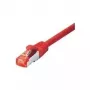Tecline Patch-Cable RJ-45 (M) į RJ-45 (M) 1,5 m SFTP PiMF CAT 6 halogeninis be užkliuvimo raudonas (715015R)