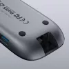 Dokavimo stotelė nešiojamam kompiuteriui AUKEY CB-C71 — 3x USB-C (USB 3.2 Gen1), HDMI, RJ-45, MicroSD, USB PD 100W, 0,15 m laidas, juoda