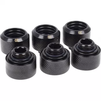 Alphacool Eiszapfen 16mm kieto vamzdelio jungtis G1/4 juoda