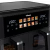 Karšto oro gruzdintuvė Tristar FR-9075 Double 9 L, 2500 W, jutiklinis valdymas, LCD, juoda, 60 °C