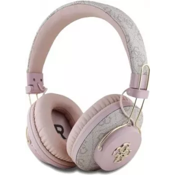 GUESS GUBHS72P4FC4MP belaidė Bluetooth ausinė su metaliniu logotipu, rožinė