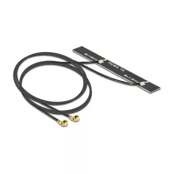 DELOCK dviguba Wi-Fi vidinė PCB antena su MHF ir FL-LP-068 jungtimi, 5 dBi, 2x500 mm, 802.11 ac/a/h/b/g/n