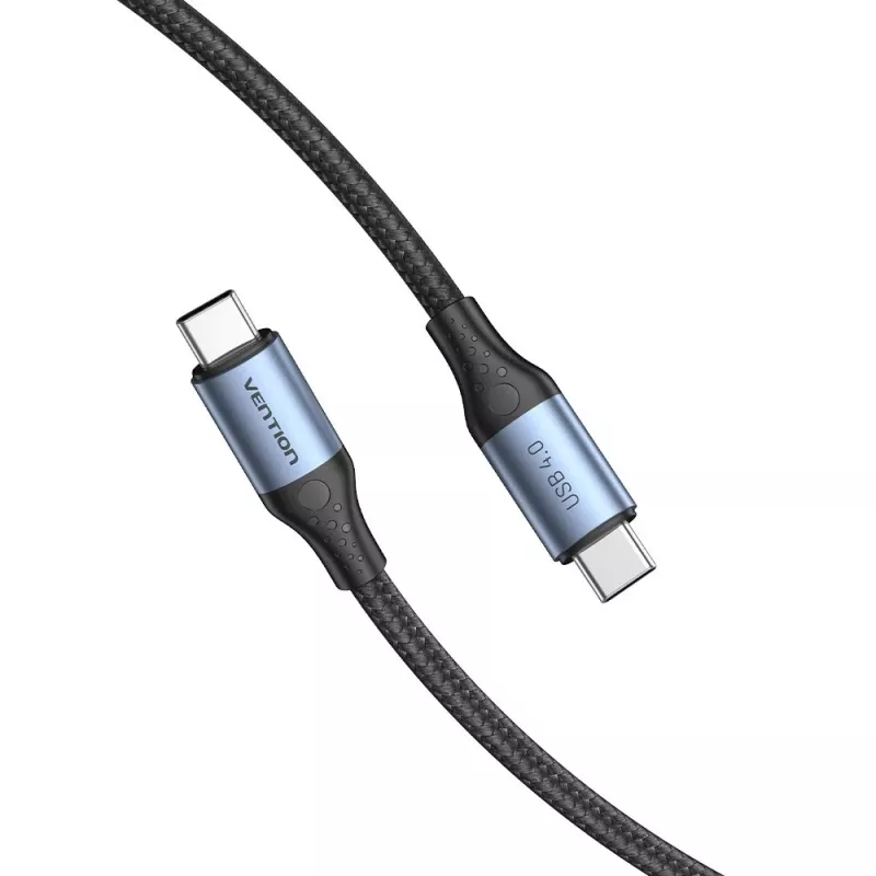 Vention USB4 Gen 3x2 Type-C į Type-C laidas 1 m, 5A, aliuminio lydinys, medvilninis pynimas