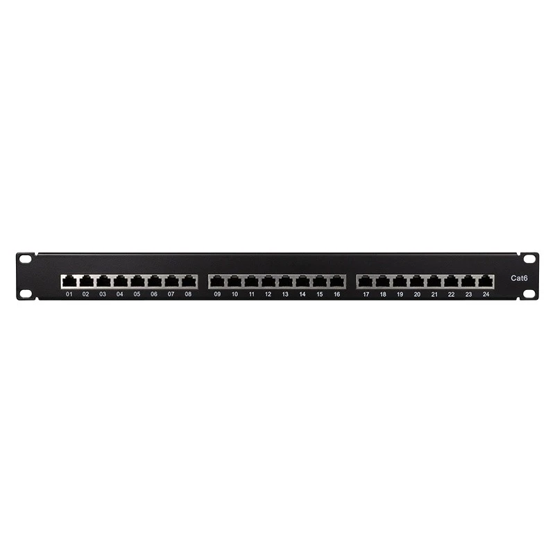 Logilink TUO-NP0048 Juoda – 24 prievadų RJ-45 skirstymo panelė