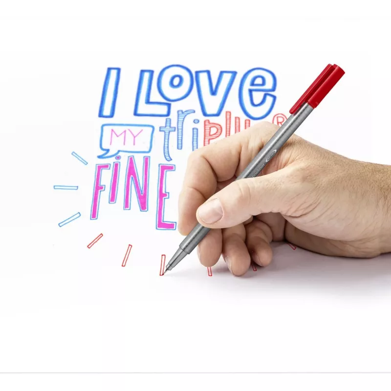 Plonas rašiklis “Fine Liner” Staedtler Triplus 334 R-3BK4 mėlynas, 4 vnt.