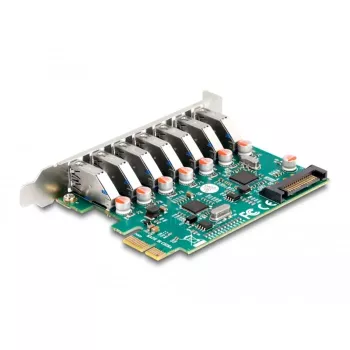 DeLOCK PCI Express x1 kortelė su 7 išoriniais USB 5 Gbps Type-A lizdais