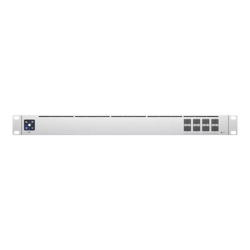 Valdomas L2 tinklo jungiklis UBIQUITI USW-Aggregation – 8 SFP+ prievadai, 10G palaikymas, be ventiliatoriaus, 1U stelažas, sidabrinis