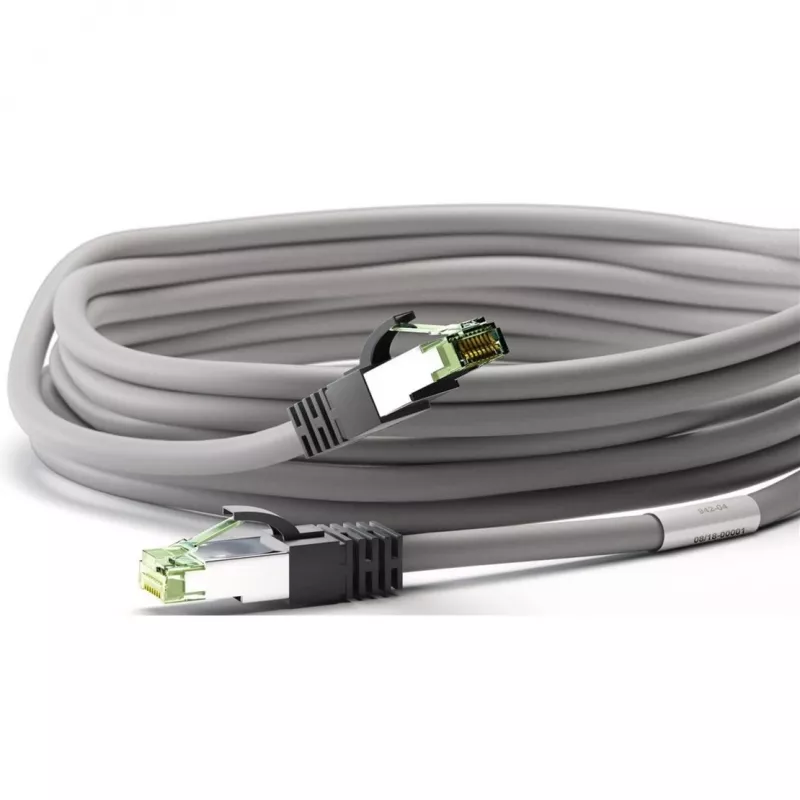 Goobay CAT 8.1 Patch Laidas, S/FTP (PiMF), Pilkas, 3 m - LSZH Halogen-Free, Varinis AWG 24 (55138)