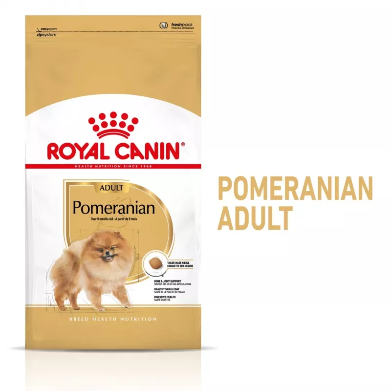 Sausas šunų ėdalas Royal Canin Pomeranian Adult 3 kg – suaugusiems Pomeranijos špicams