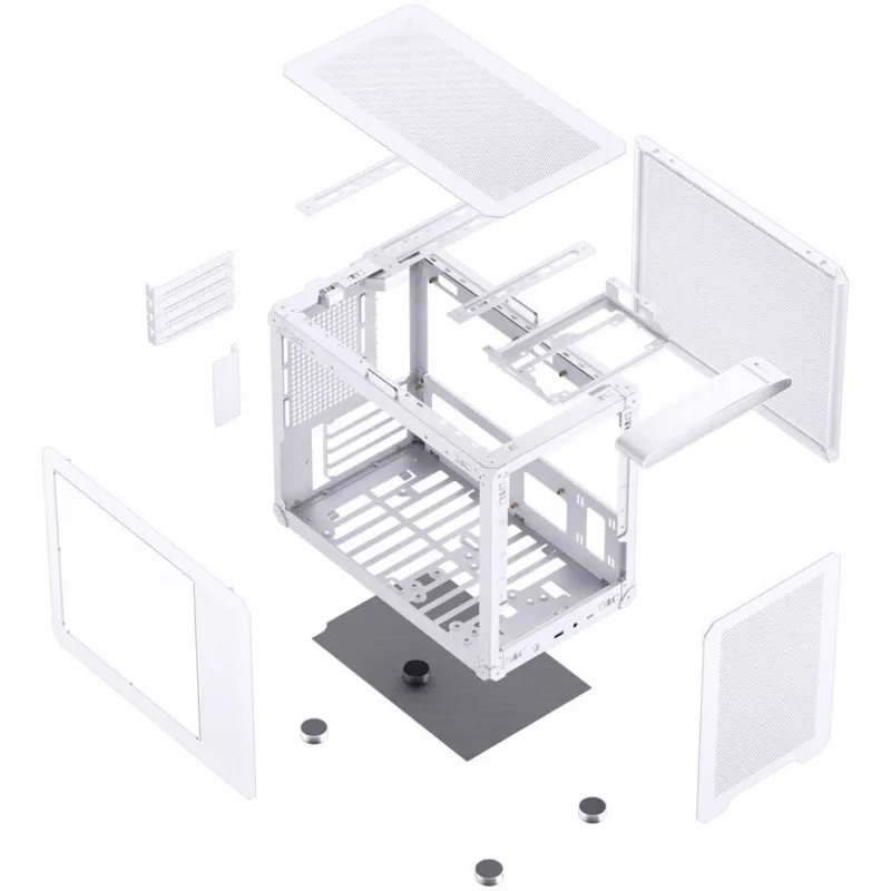 Jonsbo C6 MAX kompiuterio korpusas, mini korpusas, Micro-ATX, grūdintas stiklas - Wei