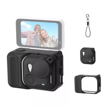 Silicininis apsauginis dėklas Puluz, skirtas Insta360 Go Ultra (Juoda)