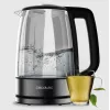 Cecotec Kettle ThermoSense 340 Clear | Elektrinis | 2200 W | 1.7 L | Stiklinis | 360° sukamas pagrindas | Skaidrus