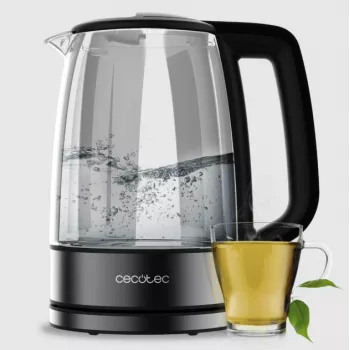Cecotec ThermoSense 340 Clear skaidrus elektrinis virdulys, 2200 W, 1,7 l, su sukamu pagrindu