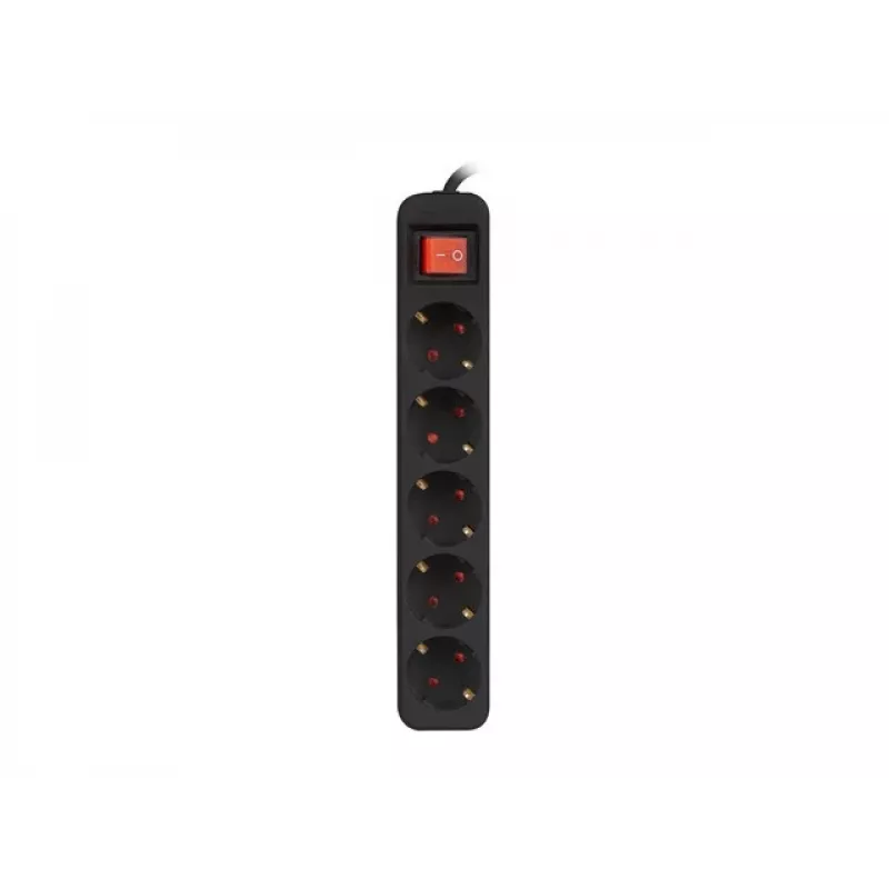 Prailginimo laidas Lanberg PS1-05F-0300-BK 3 m 5 kištukinių lizdų juodas