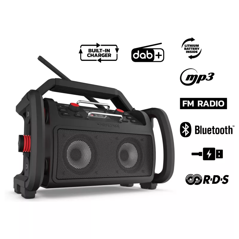 Statinės radijo imtuvas PerfectPro ROCKPRO RP2 Bluetooth, atsparus vandeniui