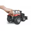Žaislinis traktorius BRUDER Massey Ferguson 7624 su priekiniu krautuvu, raudonas, nuo 3 m.