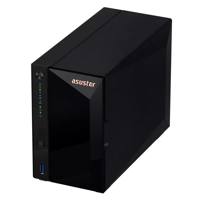 Asustor DRIVESTOR 2 Pro Gen2 AS3302T v2 NAS Realtek RTD1619B 2 GB DDR4 ADM Juodas