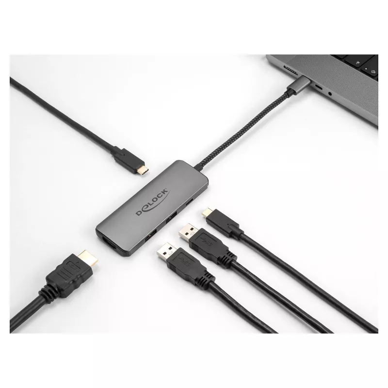 DeLOCK USB Type-C dokavimo stotelė 8K HDMI USB PD 3.0 100 W