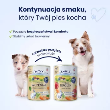 BALTICA regional flavours šuniukų ėdalas su triušiena ir morkomis, šlapias, 400 g