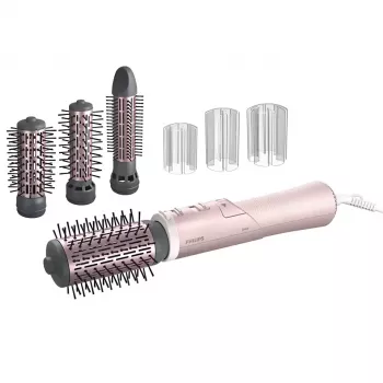Karšto oro šepetys Philips 7000 serijos BHA735/00 — 1000 W, 3 temperatūros nustatymai, 3–5 cm antgalis, 1,8 m laidas, rožinis