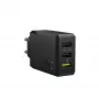 Green Cell CHARGC03 30W sieninis įkroviklis su 3 USB prievadais, juodas