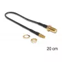 Koaksialinis kabelis DeLOCK 88484 RG-174 0,2 m SMA TS-9 Juodas