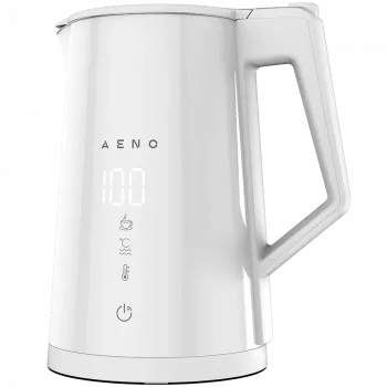 AENO EK8S Smart elektrinis virdulys: 1850-2200W, 1,7 l, Strix, dvigubos sienelės, temperatūros valdymas, palaikymas šiltai, valdymas per Wi-Fi, LED ekranas, neįkaitęs korpusas, automatinis išsijungimas