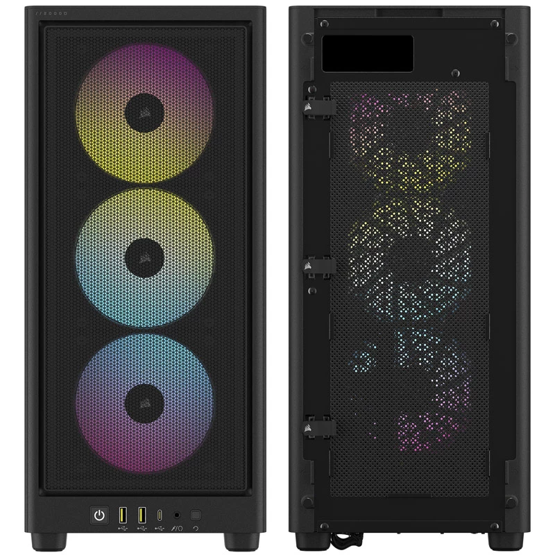 Corsair RGB AIRFLOW PC korpusas 2000D juodas Mini-ITX maitinimo šaltinis neįtrauktas SFX