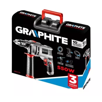 Gręžtuvas Graphite 58G725 3000 aps./min. Pilkas