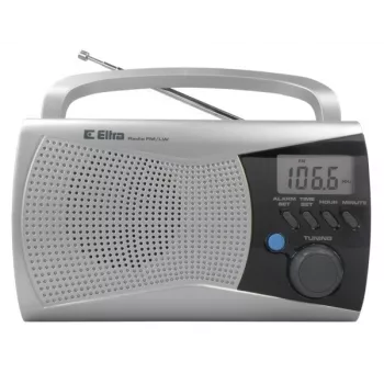 ELTRA Radio KINGA 2 sidabrinis – nešiojamas analoginis radijas FM ir LW juostoms