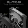 Corsair iCUE LINK RX120 MAX ARGB 120mm korpuso ventiliatoriai 3 vnt. komplektas juodi