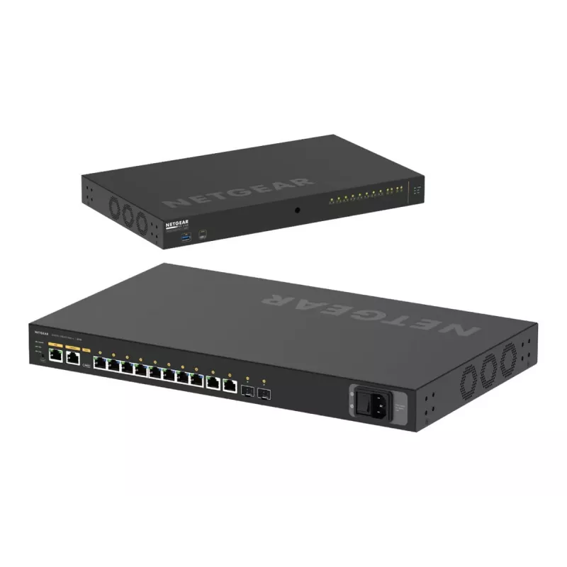 NETGEAR M4250-10G2XF-PoE++ valdomas L2/L3 Gigabit Ethernet (10/100/1000) jungiklis su PoE ir PoE++, 1U, juodas