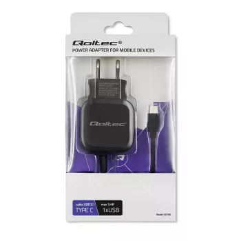 Qoltec 50190 Įkroviklis mobiliesiems įrenginiams, telefonams, planšetėms, 3.4A