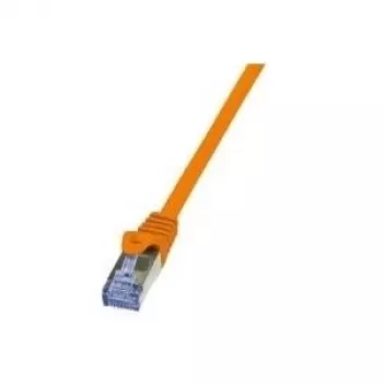 Tinklo kabelis LogiLink 1 m RJ-45 Cat6A oranžinis S/FTP