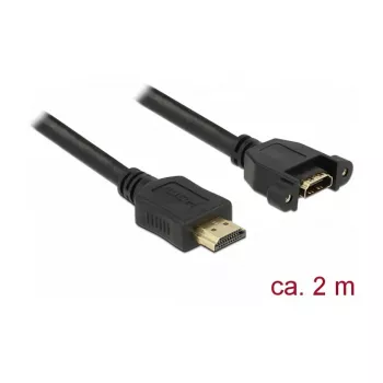 HDMI kabelis DeLOCK 85464 2 m, HDMI A tipo standartinis, juodas