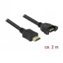HDMI kabelis DeLOCK 85464 2 m, HDMI A tipo standartinis, juodas