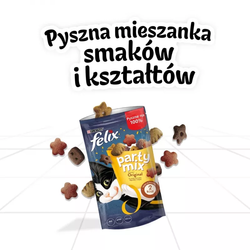 Felix Party Mix Original 60 g – traškūs kąsneliai suaugusioms katėms