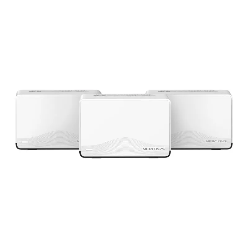 MERCUSYS Halo H27BE (3 vnt.) belaidis tinklo rinkinys, Wi‑Fi 6, dvejopos juostos 2,4/5 GHz, 3568 Mb/s, 3 LAN prievadai, vidinės antenos, baltas