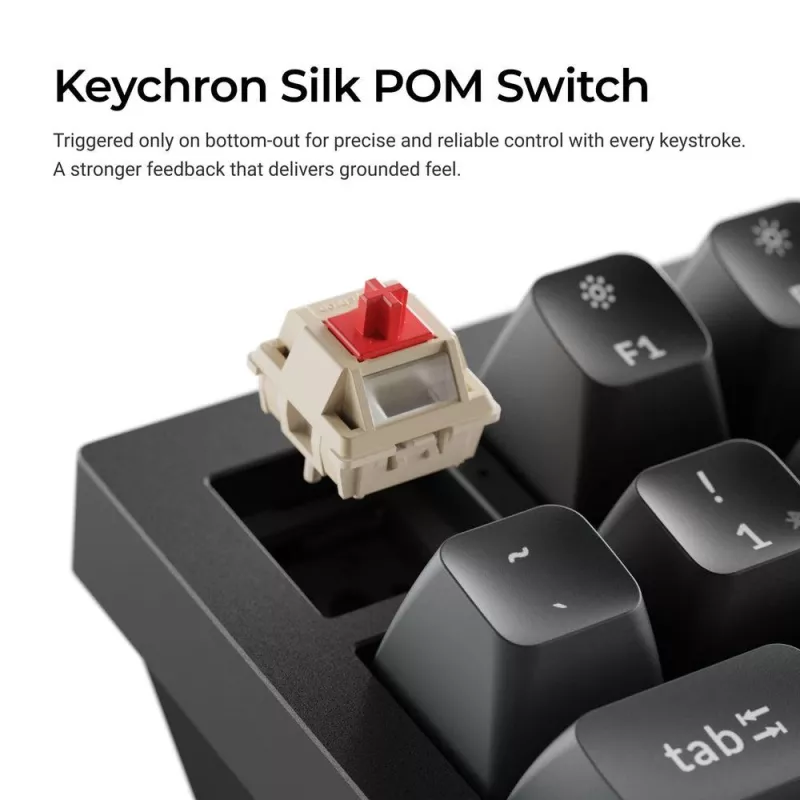 Mechaninė klaviatūra Keychron Q3 Ultra 8K — 80 % QWERTY, laidinis ir belaidis, RGB, juoda