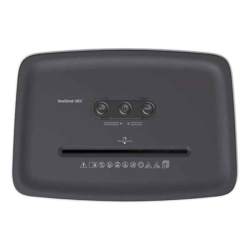 HP OneShred 18CC popieriaus smulkintuvas, dalelių pjovimas, 65 dB, 22 cm, baltas, juodas
