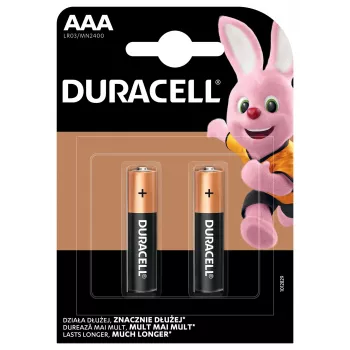 Šarminė baterija Duracell Basic MN2400 AAA – 2 vnt., vienkartinės