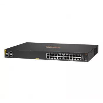 HPE Aruba Networking CX 6100 24G Class4 PoE 4SFP+ 370W valdomas L3 gigabaitinis Ethernet (10/100/1000) maitinimas per Ethernet (PoE) 1U juodas